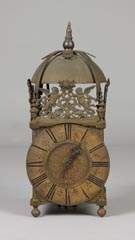 Early Brass Oversized 1-Hand Lantern Clock