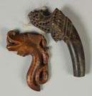 2 Cris Carved Tribal Handles from Java