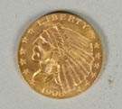 1908 Liberty Gold CoinTwo & a Half Dollar Coin
