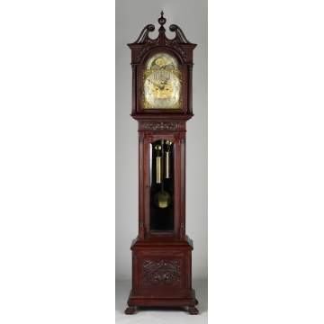 Tiffany & Co., NY, Carved Mahogany Tall Case Clock