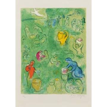 Marc Chagall (French, 1887-1985),The Wine Harvest, from Daphnis and ChloÃ« (M. 322;  C. books 46)