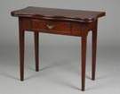 18th Cent. Chippendale Serpentine Top Card Table w/Drawer