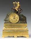 Early 19th Cent. French Gilt Bronze & Bronze Clock