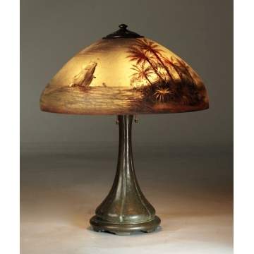 Handel Treasure Island Reverse Painted Lamp