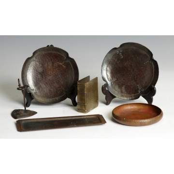Group of Misc Roycroft Hand Hammered Copper Items