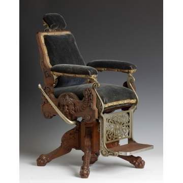 Very Rare Victorian Period Salesman Sample Barber Chair