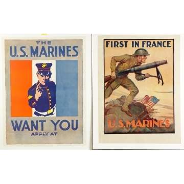 4 WWI Marine Posters