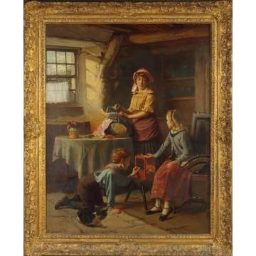 William Henry Midwood (British, active 1867-1871) Mother & children