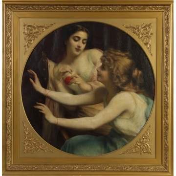 Etienne Adolphe Piot (French, 1850-1910) ladies w/yarn
