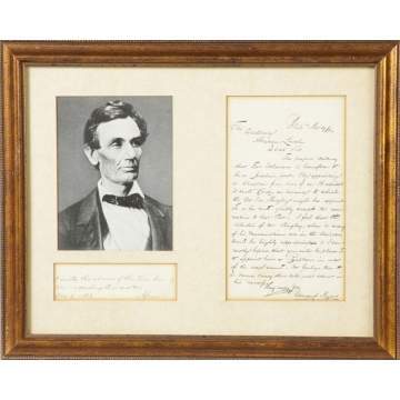 Sgn. A. Lincoln Letter