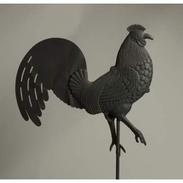 Cast Iron & Sheet Metal Rooster Weathervane