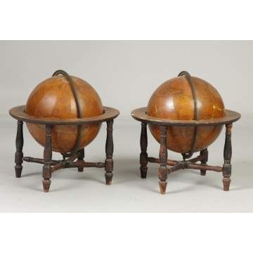 Pair of Table Globes by Newton & Son
