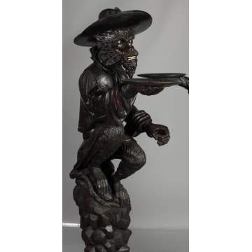 A Pair of Black Forest Carved Guard Monkeys