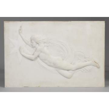 Relief Carved Marble Plaque, Attr. To William Henry Rinehart (1825-1874)