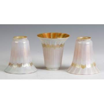 Sgn. Quezal Set of 3 Decorated Shades