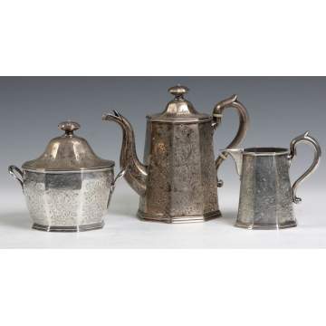Geradus Boyce, NY, 3 Pc. Silver Tea Set