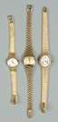2-14K Gold Ladies Wrist Watches & 1-18K Gold Ladies Wrist Watch
