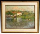 William Worcester Churchill (American, 1858-1926) Lake scene