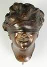 Bronze Sculpture of a Blindfolded Lady