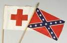 Red Cross Flag & Confederate Flag