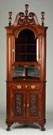 Carved Mahogany Chippendale Style Corner Cupboard