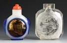 Cased Glass & Inside Painted Snuff Bottle