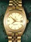 Rolex Oyster Perpetual Date Just 18K Gold Men's Watch