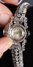Rolex Platinum & Diamond Covered Wrist Watch 