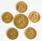 4 Gold Francs & 2 Gold Pesos