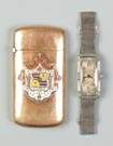 14k Gold Match Case & 18K Gold Watch