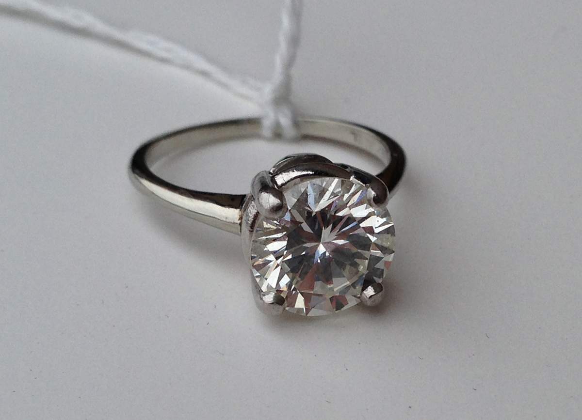 Jabel Solitaire Diamond & 18k White Gold Ring