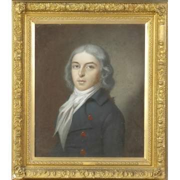 French Pastel Portrait, Son of a Revolutionary War Captain