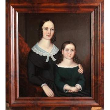 Unsigned Portrait of 2 young girls