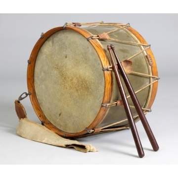 Brass & Wood Civil War Era Military Drum
