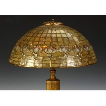 Tiffany Pomegranate Lamp with Dichroic Glass