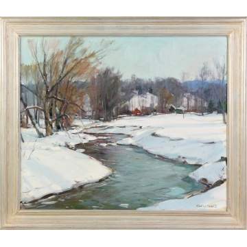 Carl W. Peters (American, 1897-1980) Winter Stream