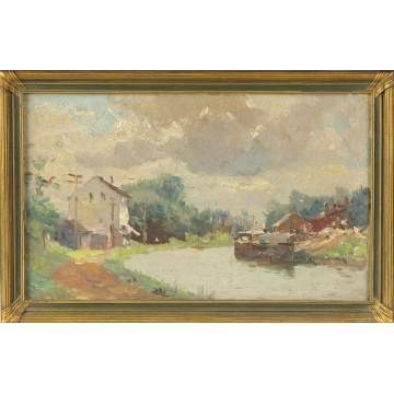 3 Emma Lambert Cooper (American 1855-1920)  Canal Paintings