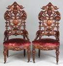 Walnut Victorian Side Chairs