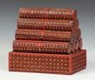 Chinese Red Lacquer Cinnabar Scroll Case