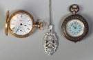 Two Ladies Pocket Watches & Necklace
