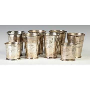 Eight Sterling Silver Kennel Club Best of Breed Cups