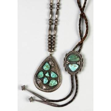 Sterling & Turquoise Necklace & Bolo