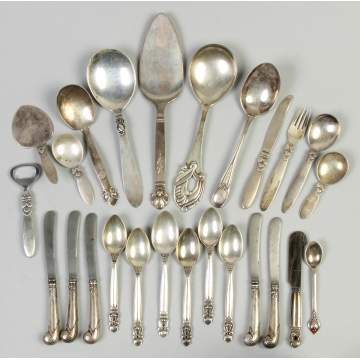 Group of Danish Sterling Silver Flatware