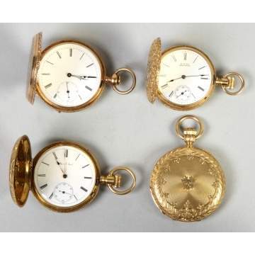 Four 18K Gold Pocket Watches