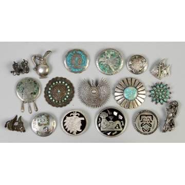 Group of Silver & Turquoise Southwest Jewelry