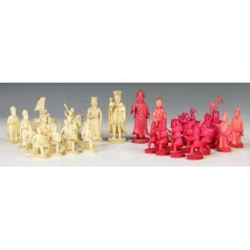 Carved Ivory Chess Set