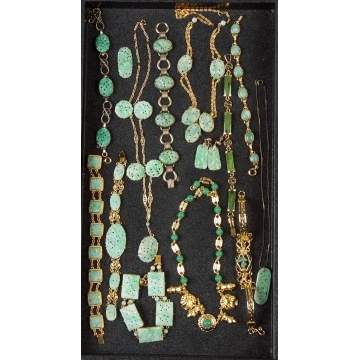 Group Jadeite & Silver Necklaces & Bracelets