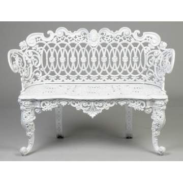 Victorian Style Cast Iron Bench & Arm Chair