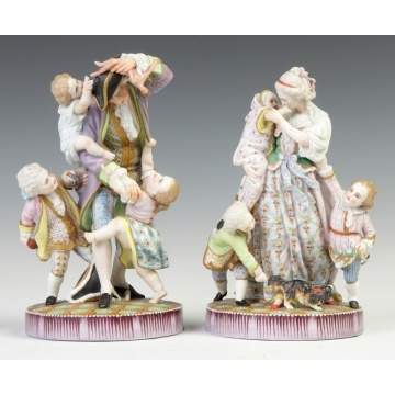 Hand Painted Porcelain Figural Groups