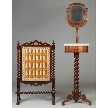 Fire Screen & Shaving Stand